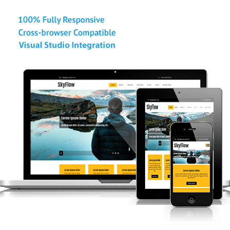 SkyFlow ASP.NET, MVC Responsive Template